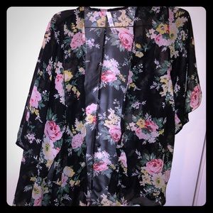 Flower sheer cardigan